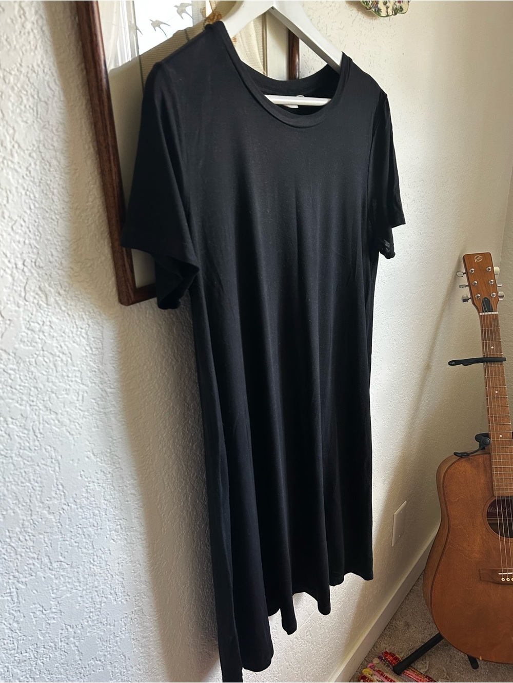 GAP Black Midi T-Shirt Dress